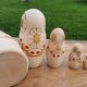Russian pyrograved matryoshka doll