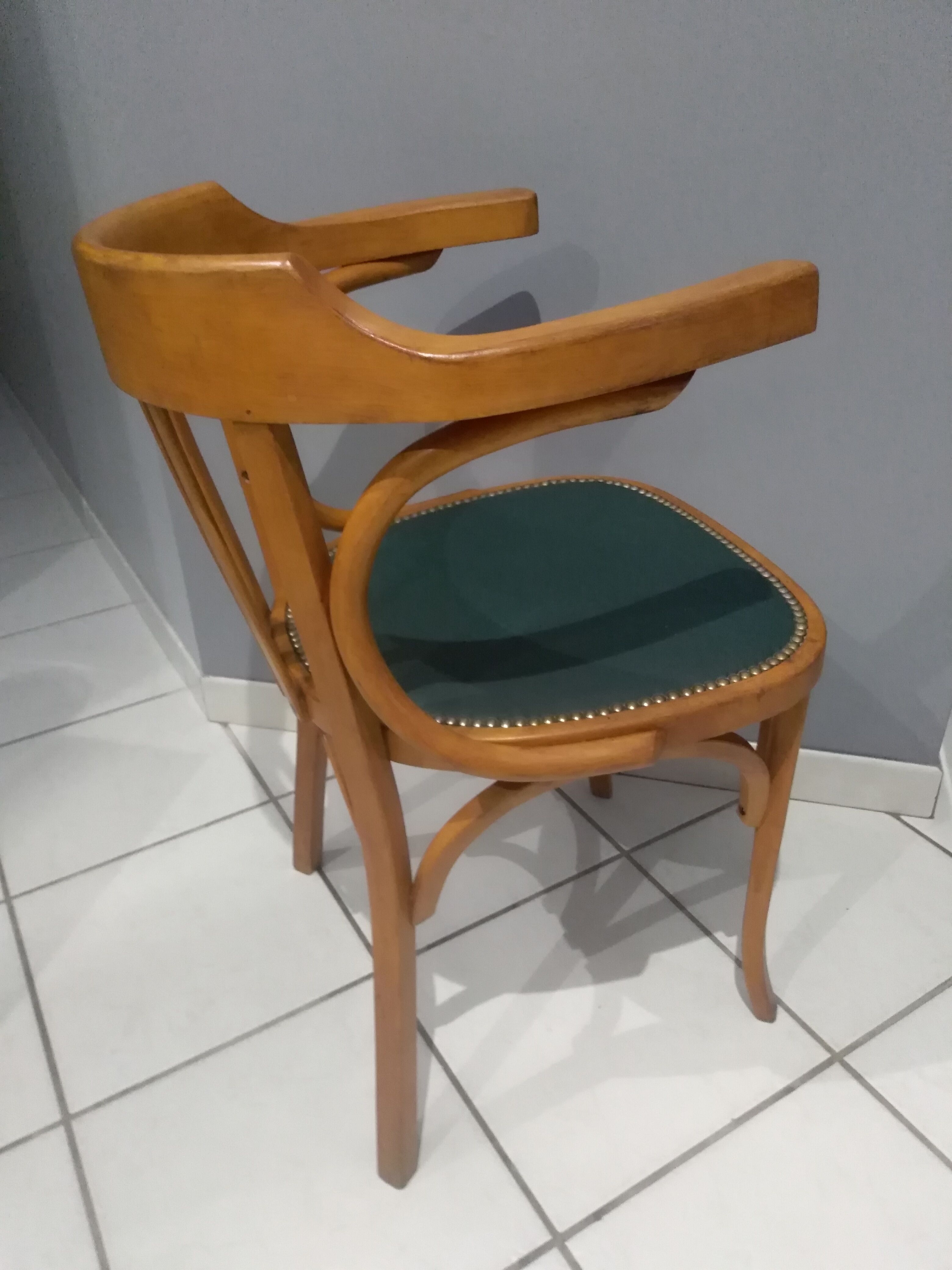 Fauteuil de bistrot Baumann vintage année 1960