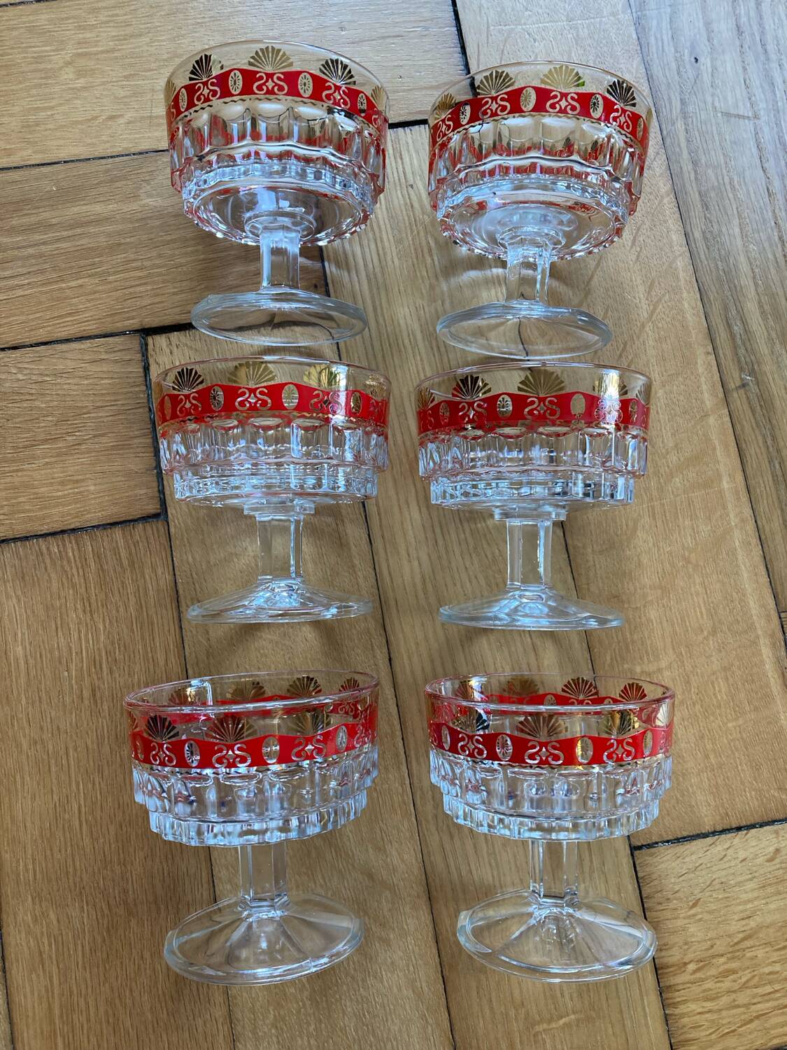 Vintage champagne glasses