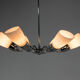 Mid-Century Chrome-Plated 6 Flamming Chandelier by Instala Decin, 1950s