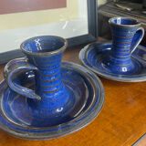 Signed ceramic candlesticks