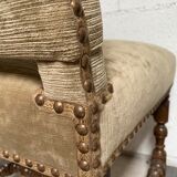 Chaise velours Louis XIV