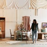 Set of 7 vintage pink glasses