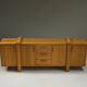 Large brustalist oak sideboard, Belgium.
