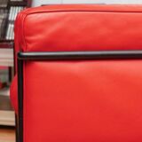 LE CORBUSIER AND PIERRE JEANNERET: "LC2" armchair in red leather