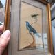 Golden table Blue birds Antique framed, Paris Gallery