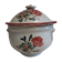Antique soup tureen from the late 19th century with floral decoration