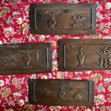 Ensemble de panneaux décoratifs anciens- meubles de voyage Asie