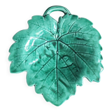 Plat feuille de vigne vert Sarreguemines