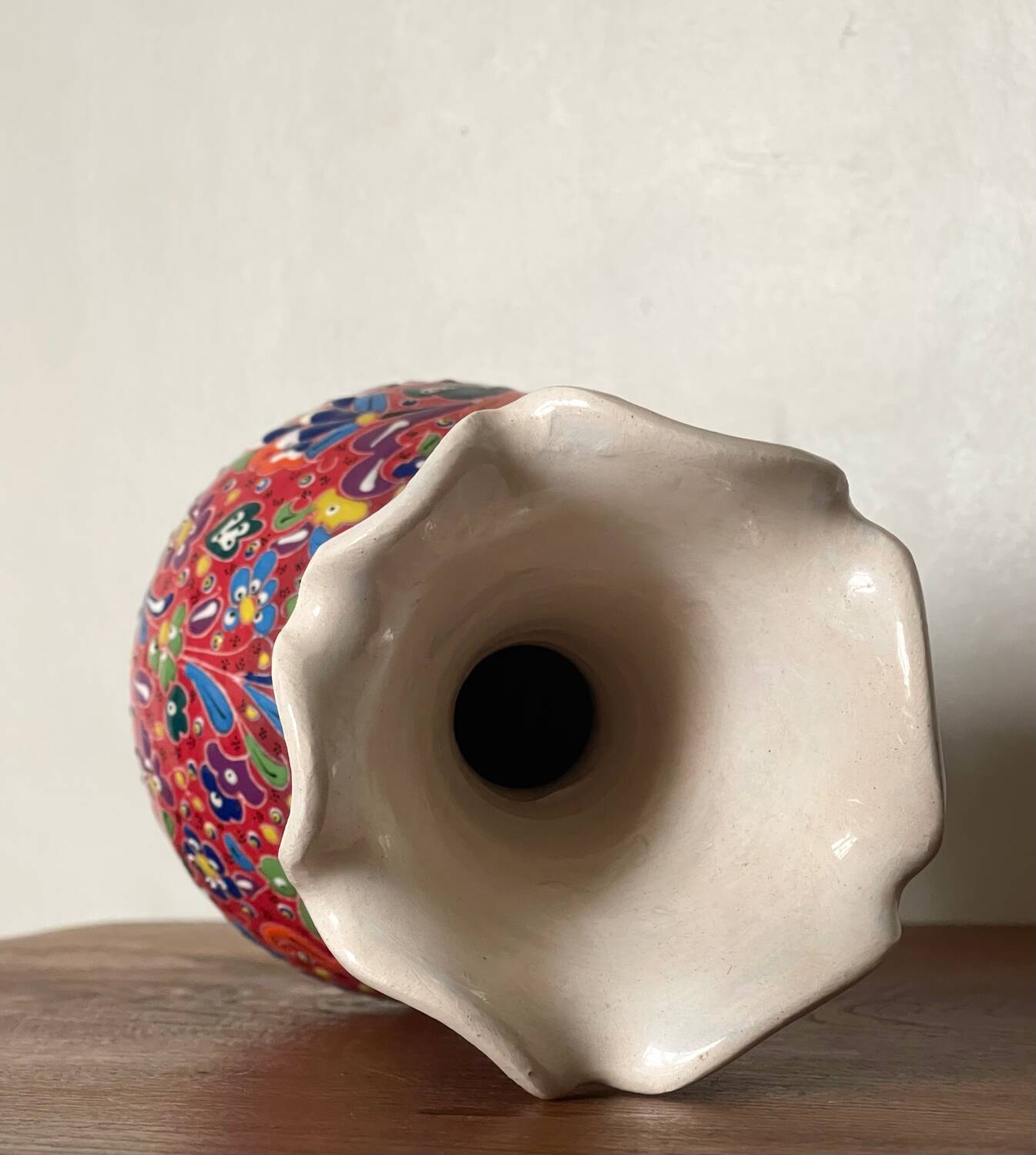 Handmade ceramic vase.