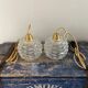 Set of two vintage walkmen in electrified chiseled glass to nine