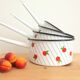 Series of 4 vintage enamelled casserolles