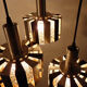 Lampe cascade vintage avec de lourds abat-jour en verre
