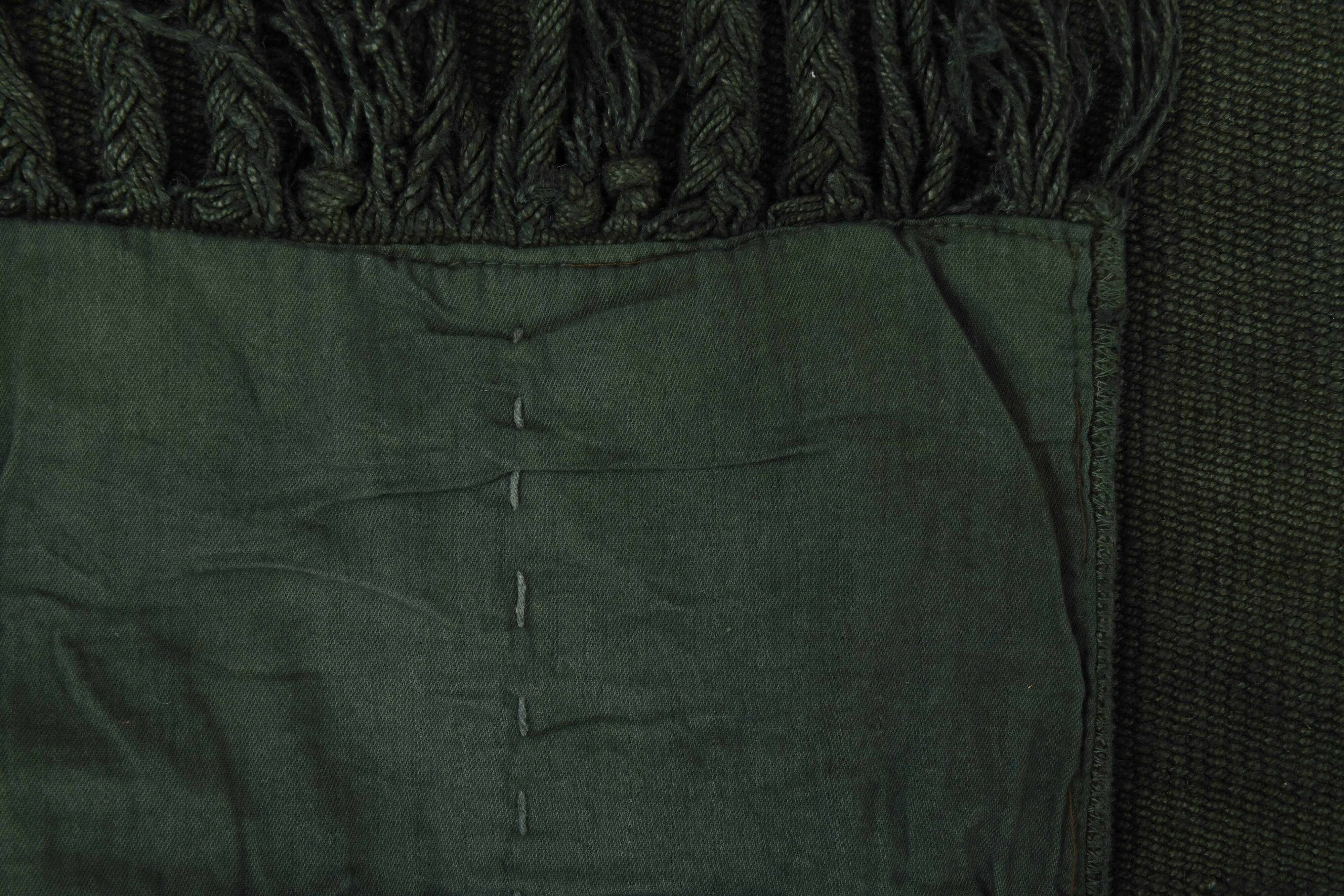 Tapis Kilim moderne vert foncé