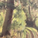 Peinture paysage vintage