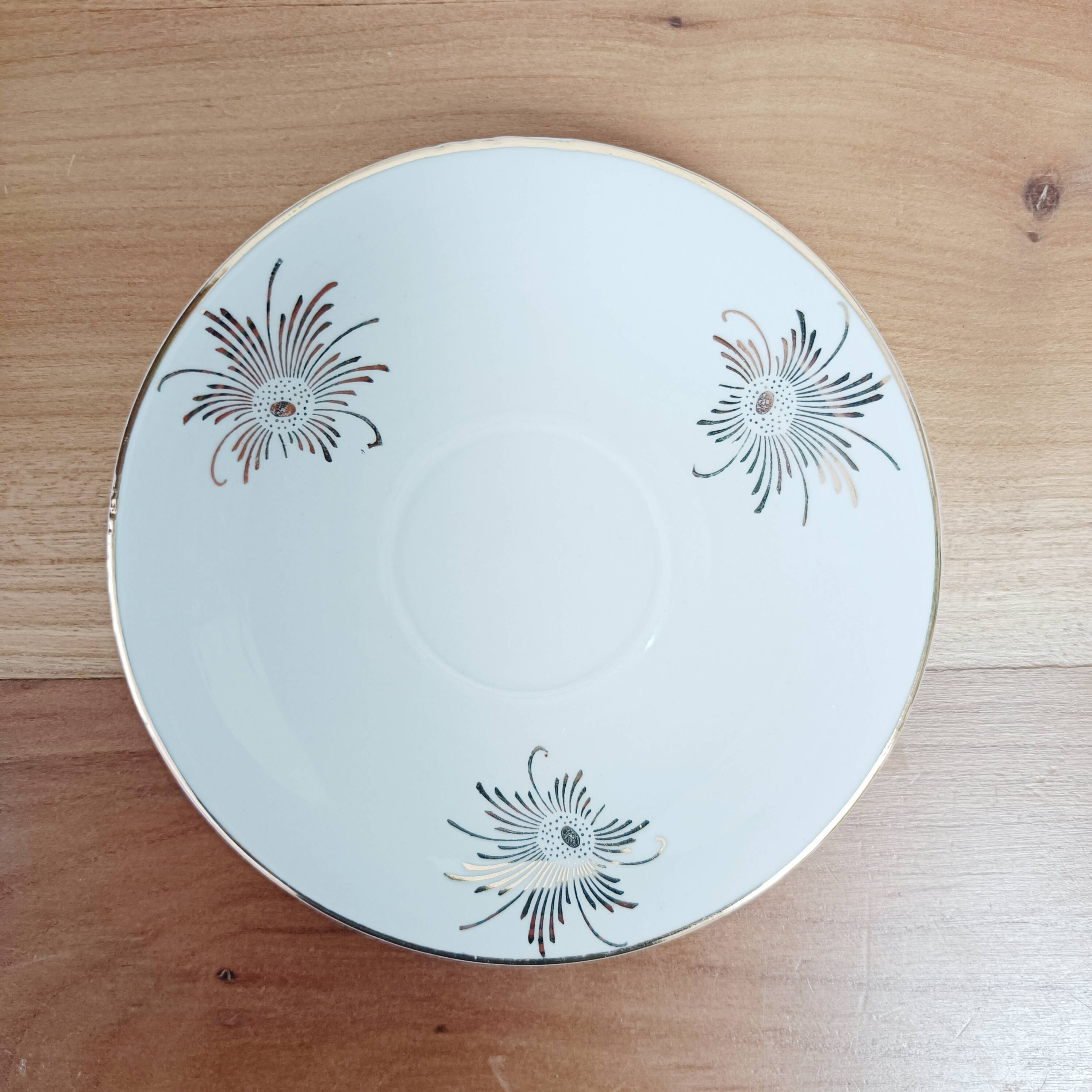 Set of 6 cups and sub-cups in Bavaria porcelain