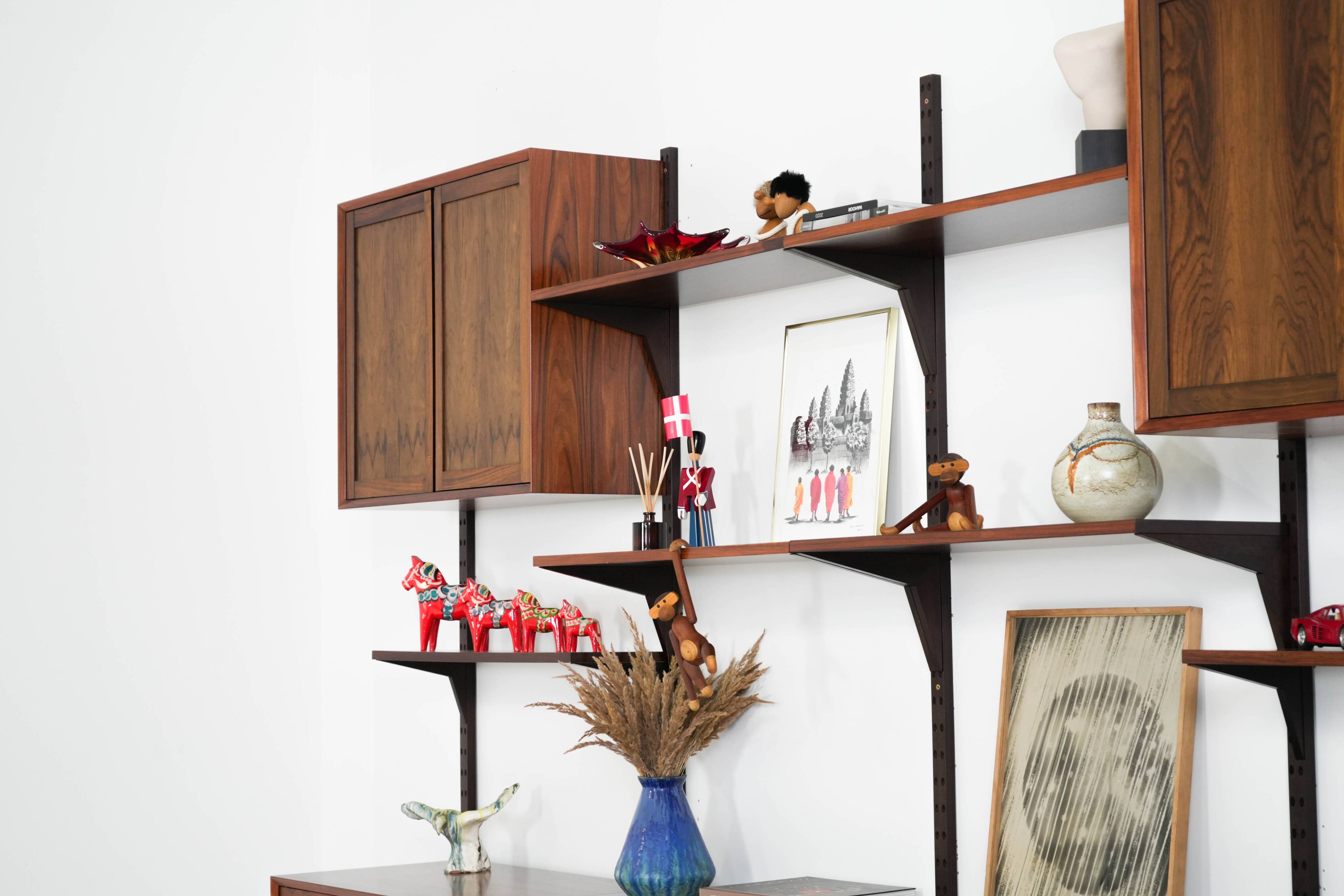 Modular shelving by Poul Cadovius, rosewood, 1970s
