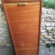Wooden curtain filing cabinet, good general condition some traces of wear.