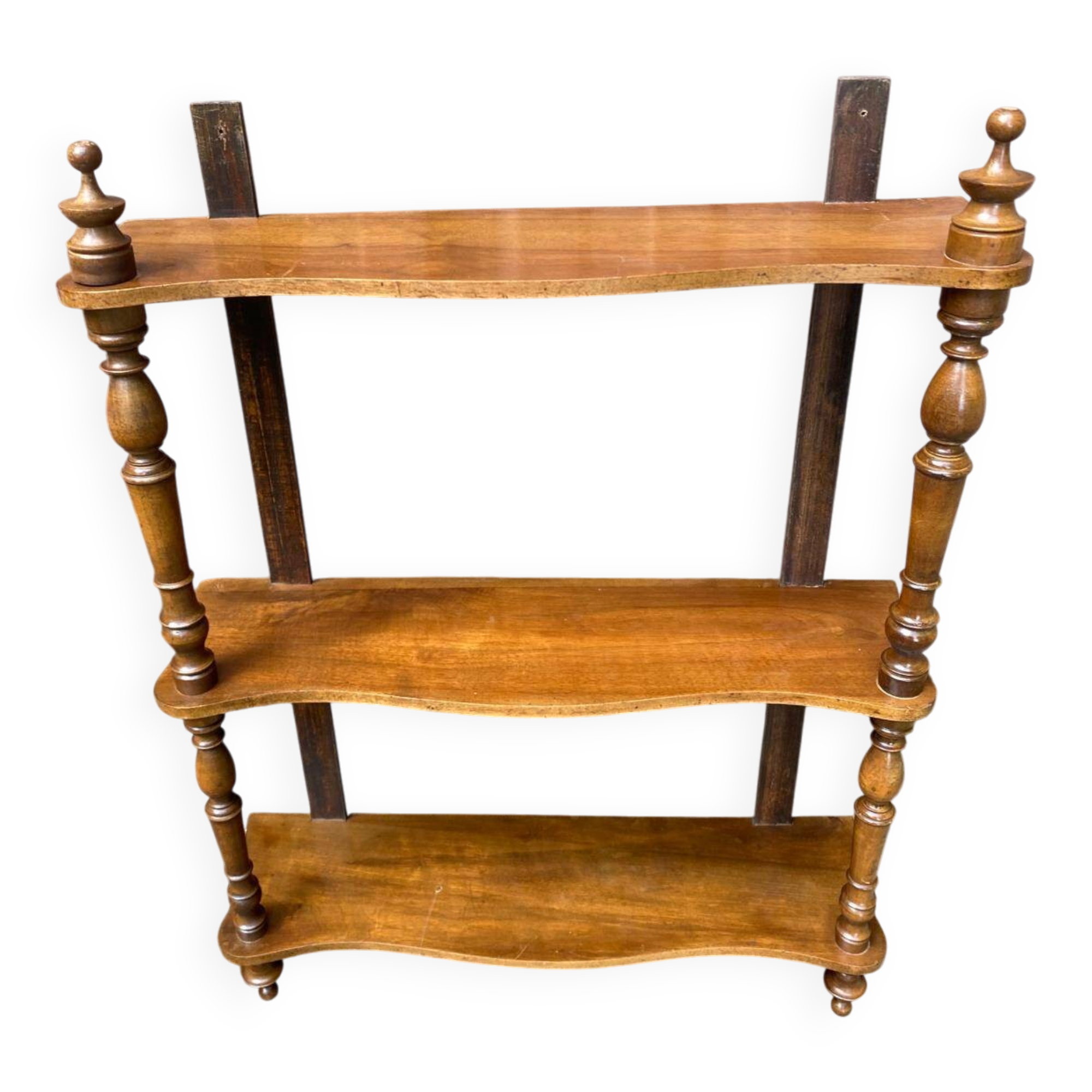 Louis Philippe vintage wall shelf made of solid wood from the 19th century.