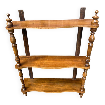 Étagère murale Louis Philippe vintage bois massif du XIXème siècle