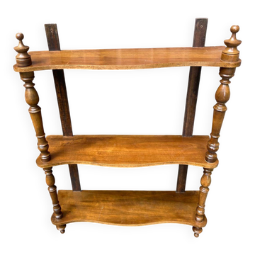 Louis Philippe vintage wall shelf made of solid wood from the 19th century.