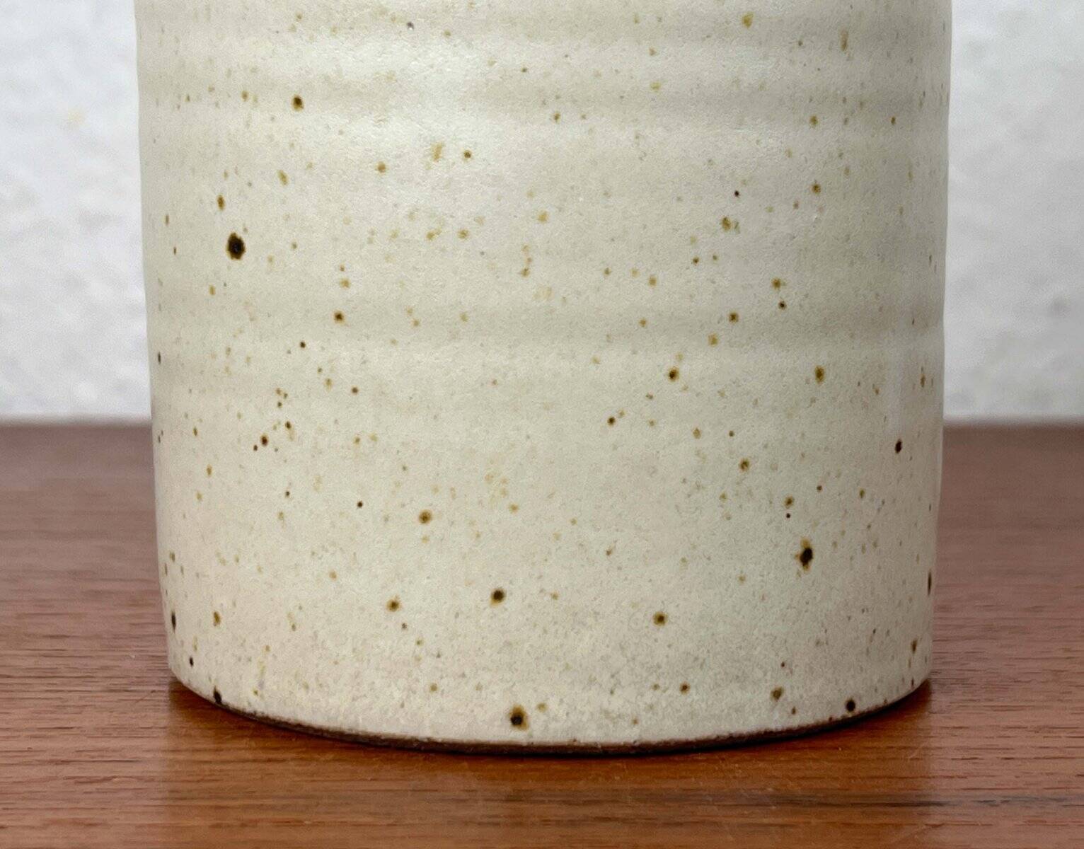 Minimalist vase from a Danish studio by Jette Andersen Keramik, 1960s.