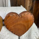 Wall-mounted coat rack, wooden hearts