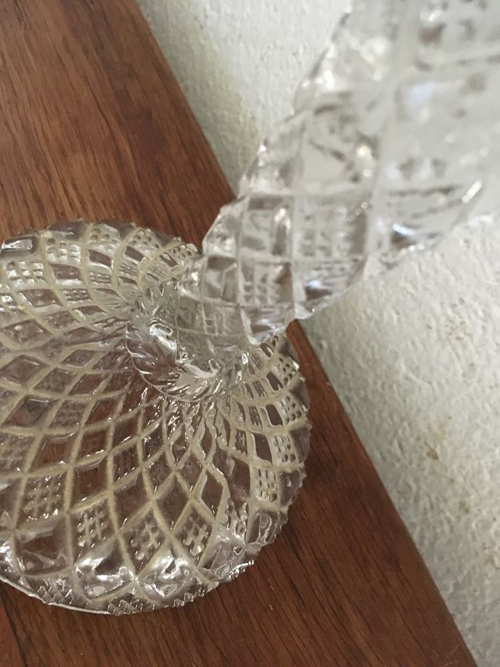 Glass candlestick