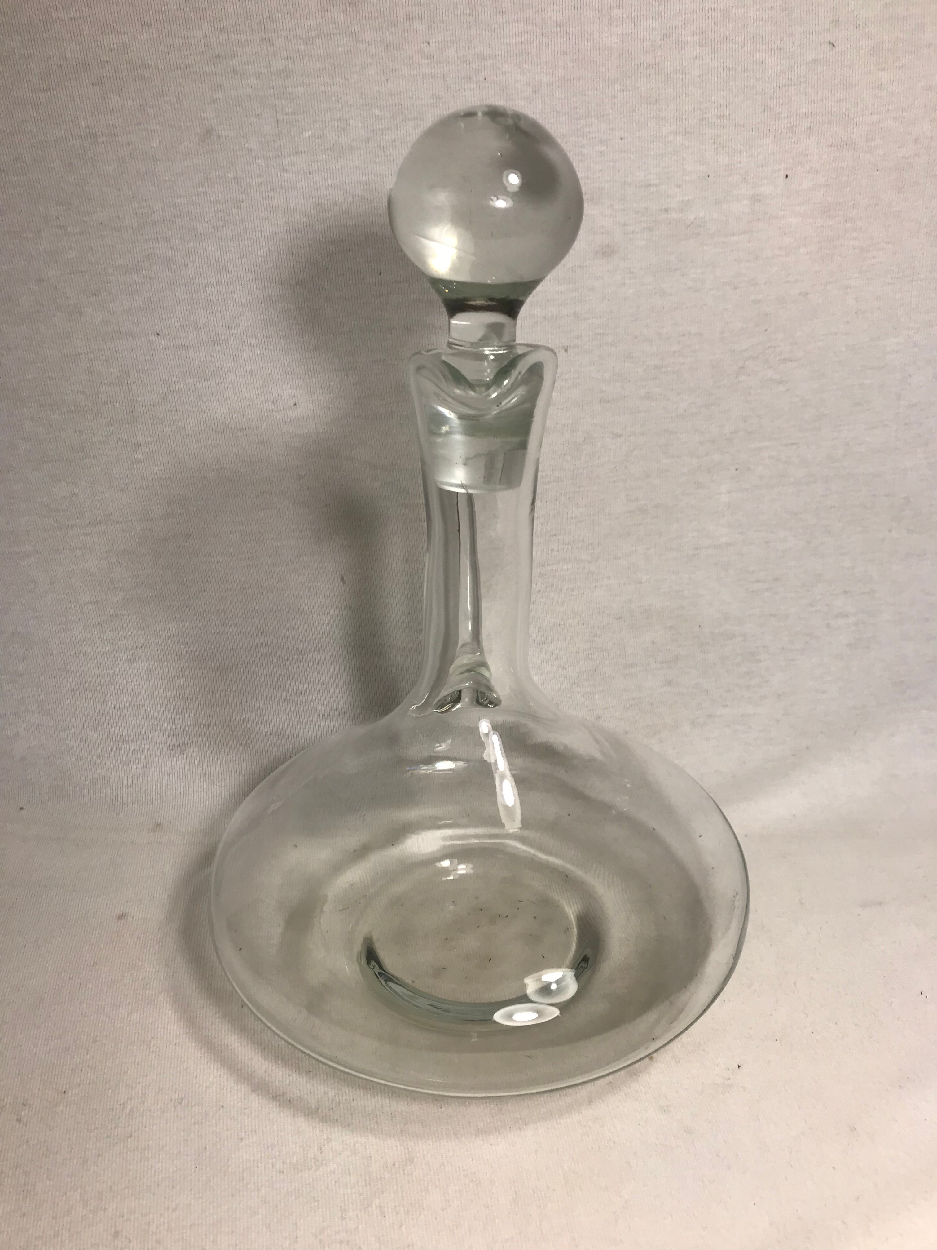 Old decanter glass + Cap Vintage jug Ewer