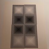 Screen print by Victor Vasarely - "Corpuscular" - Art & Science / Structure