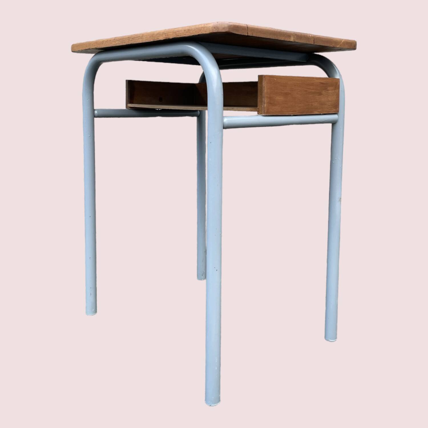 Small school desk and vintage chair