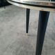 Red rose glass table of the 60s