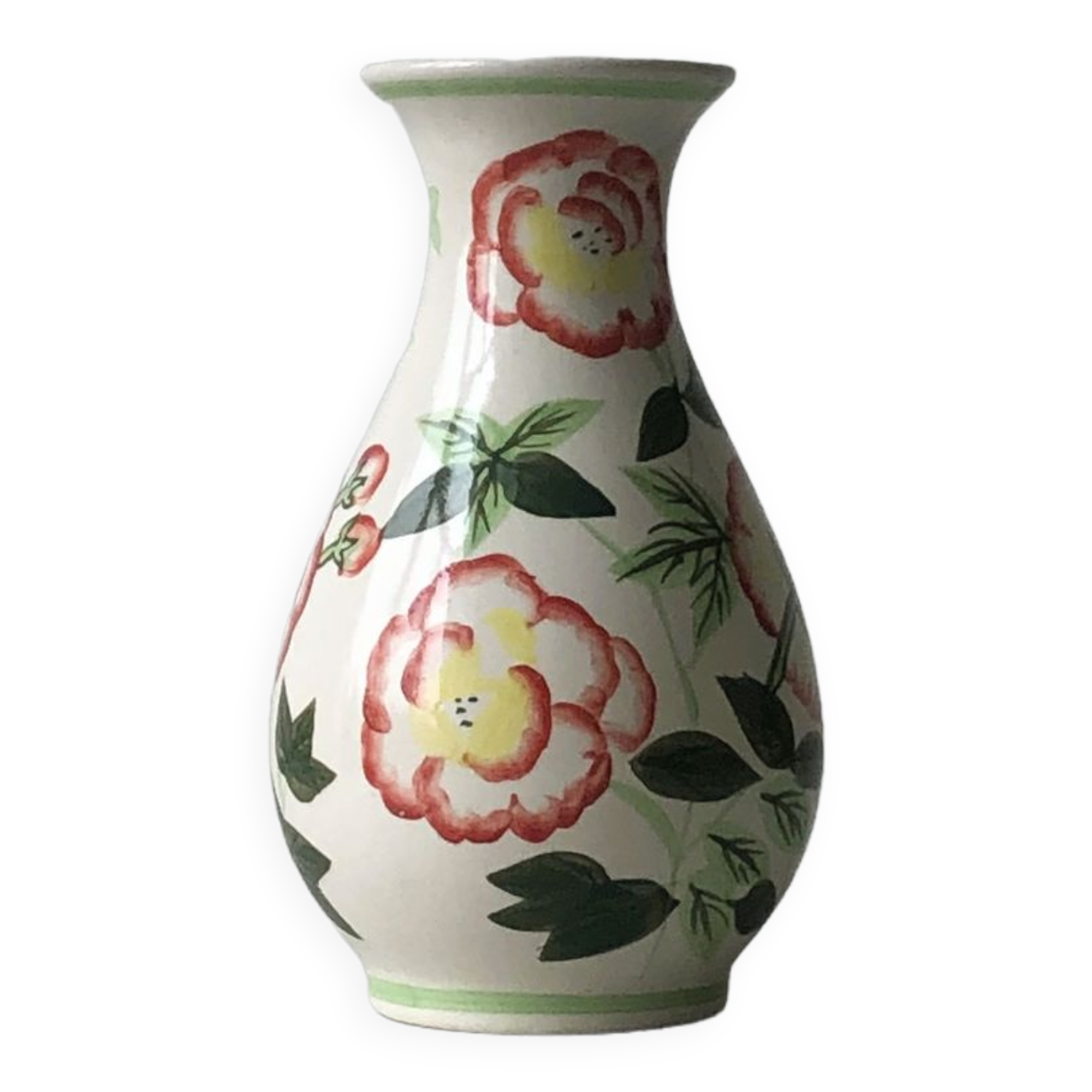 Ceramic vase with floral motifs