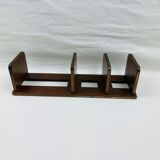 Old bookends in mahogany and modular brass