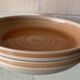 Set of 2 Sarreguemines stoneware soup plates