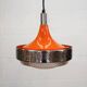 Vintage Chrome & Orange Pendant Lamp - 1970s Massive Belgium Lighting