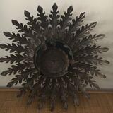 Miroir soleil en fer oxydé 54cm