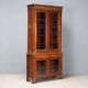 Empire display cabinet in walnut and bronze, Italy, 19th century