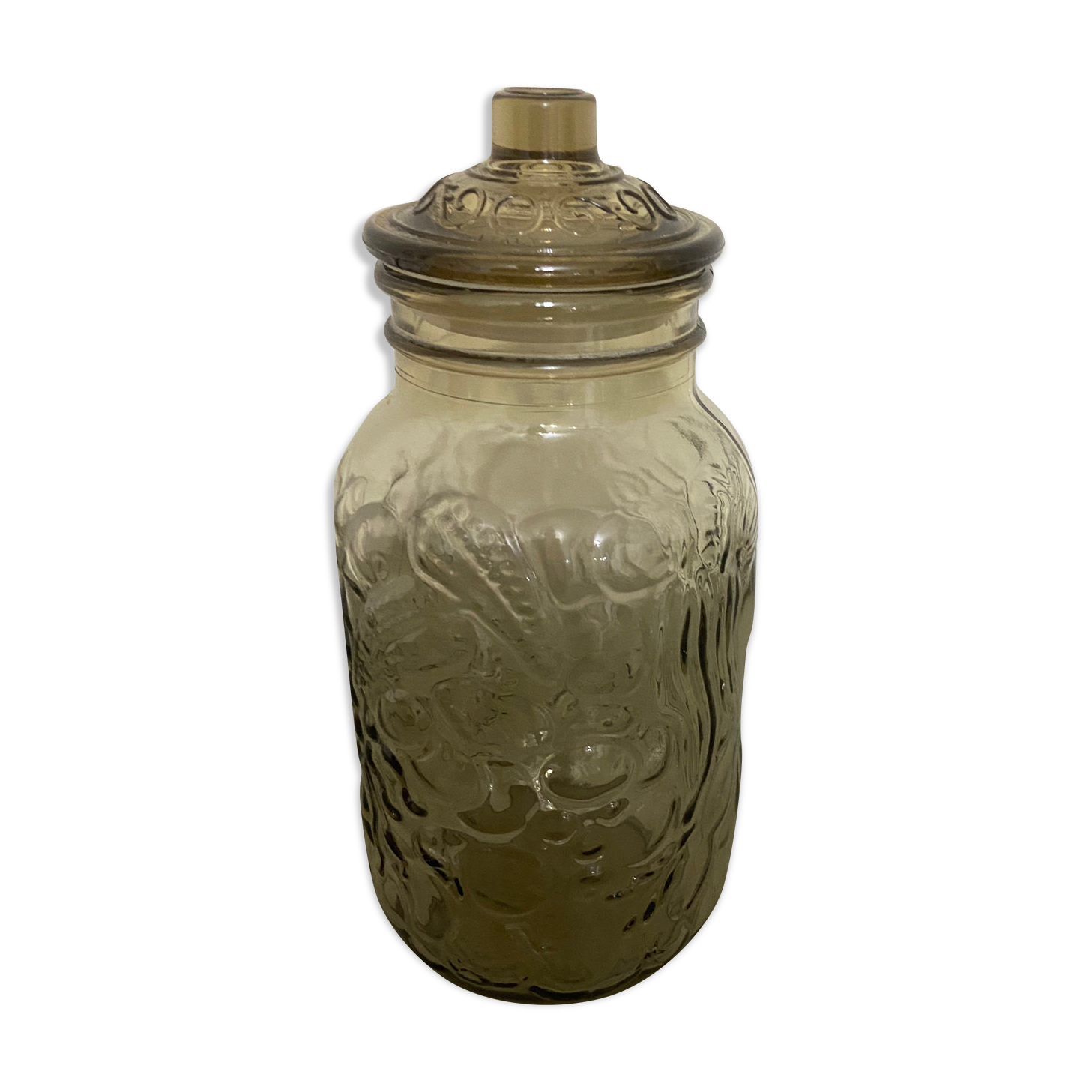 Vintage smoked glass jar