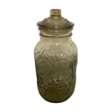 Vintage smoked glass jar