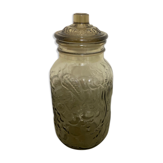 Vintage smoked glass jar
