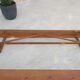 Former pair of pine benches 2m10
