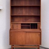 Danish library and its teak secretary 1960 by Johannes Sorth