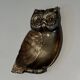 Brass Owl Catchall with Chiseled Feather Decoration. Italian Work in the