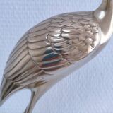 Two solid brass XL birds H. 48 cm