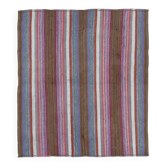 Tapis kilim vintage turc en laine et coton violet fait main