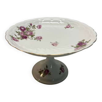 Flowered porcelain compote bowl