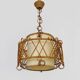 Rattan pendant light 1950s