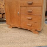 Vintage wooden sideboard – 4 drawers and cupboard