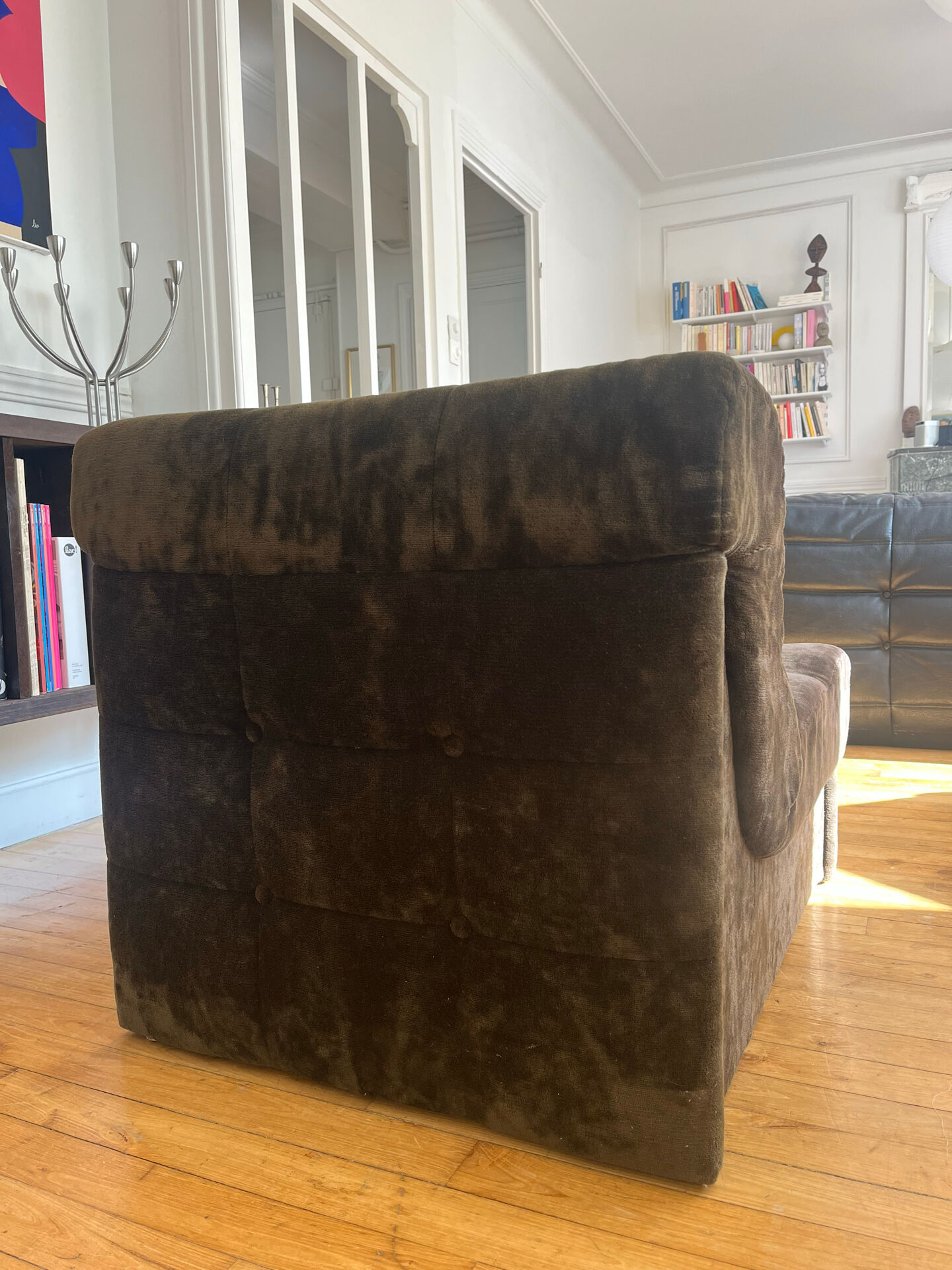 Vintage velvet armchair